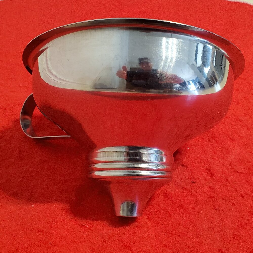 2PC Large Stainless Steel Funnel Strainer, Several Applications - Mint Condition